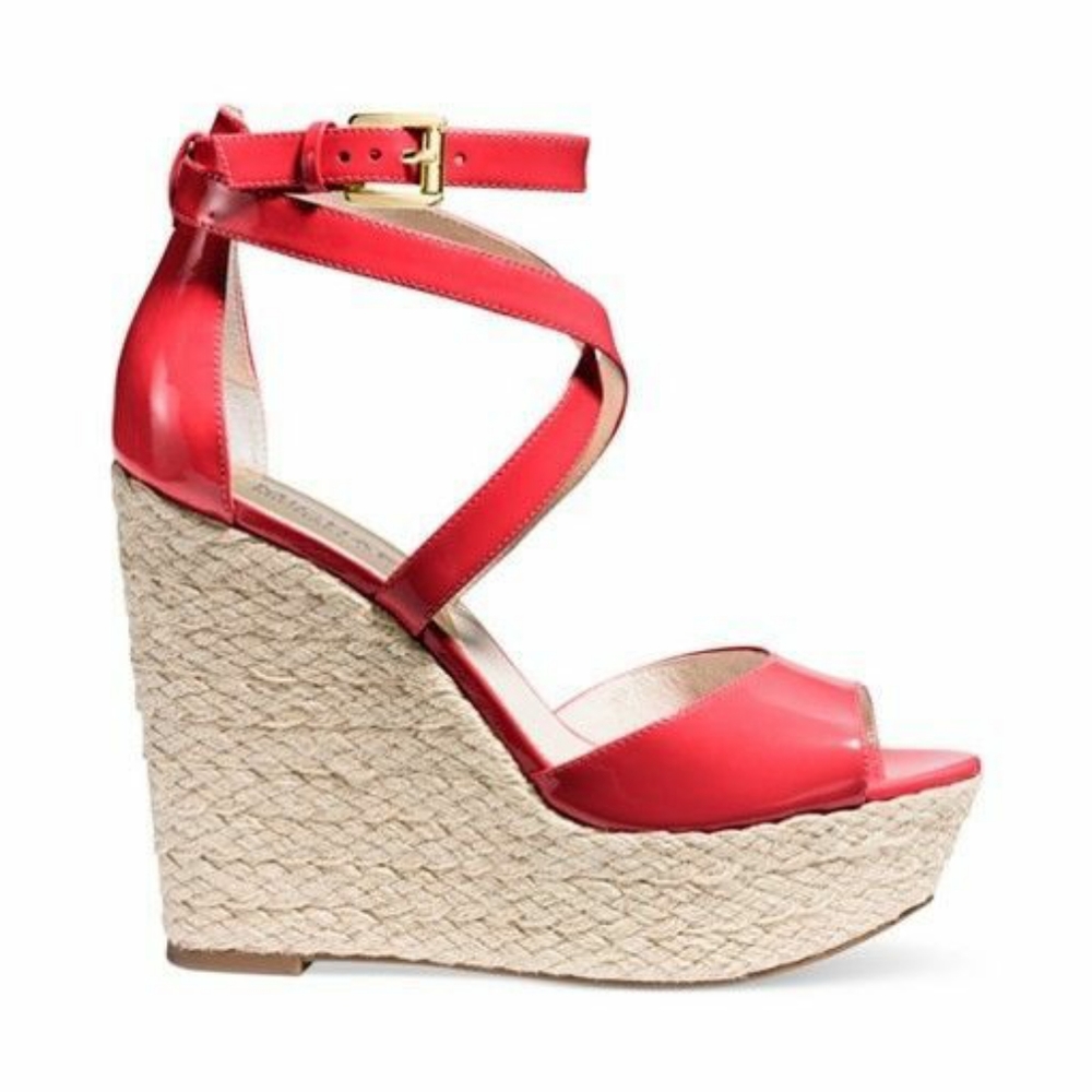 Michael Kors wedge espadrille sandals size 9M
